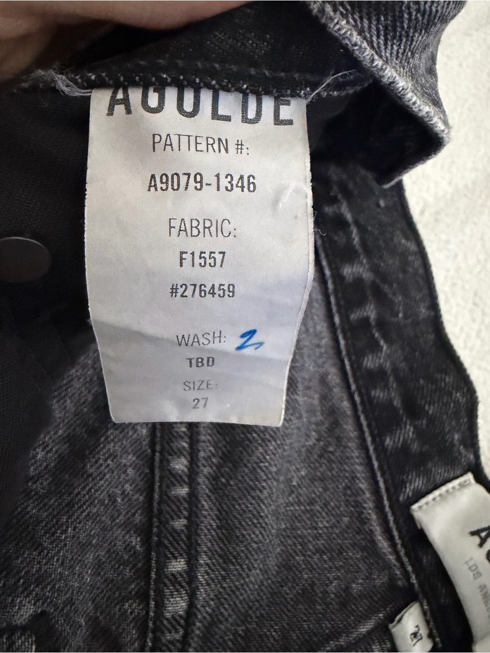 AGOLDE Low Slung Baggy Jeans Recess Black Wash Size 27 NWOT - Picture 6 of 8